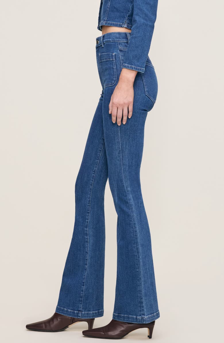 DL1961 Bridget Instasculpt Patch Pocket Bootcut Jeans, Alternate, color, Blue Water