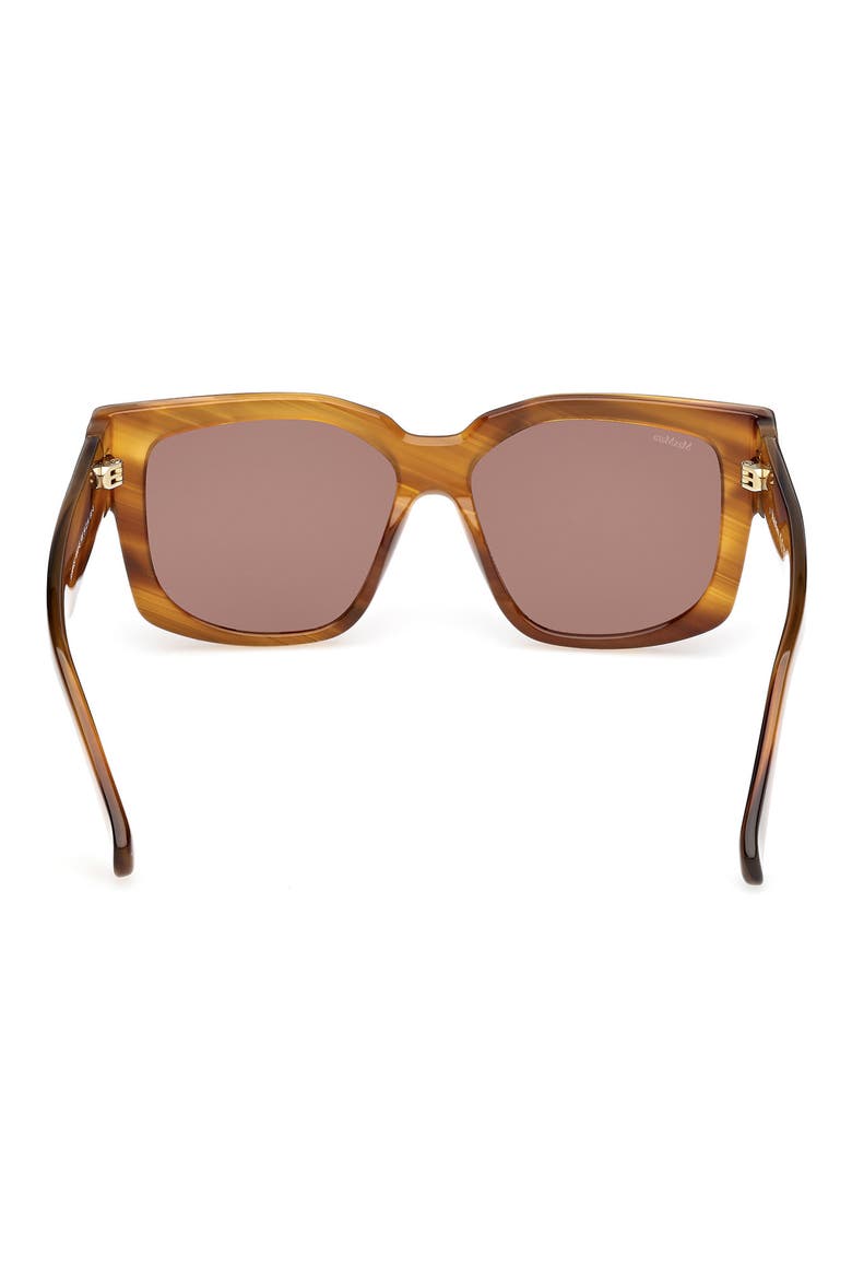 Glimpse 54mm Round Sunglasses, Alternate, color, STRIPED BROWN/ CHOCOLATE BROWN