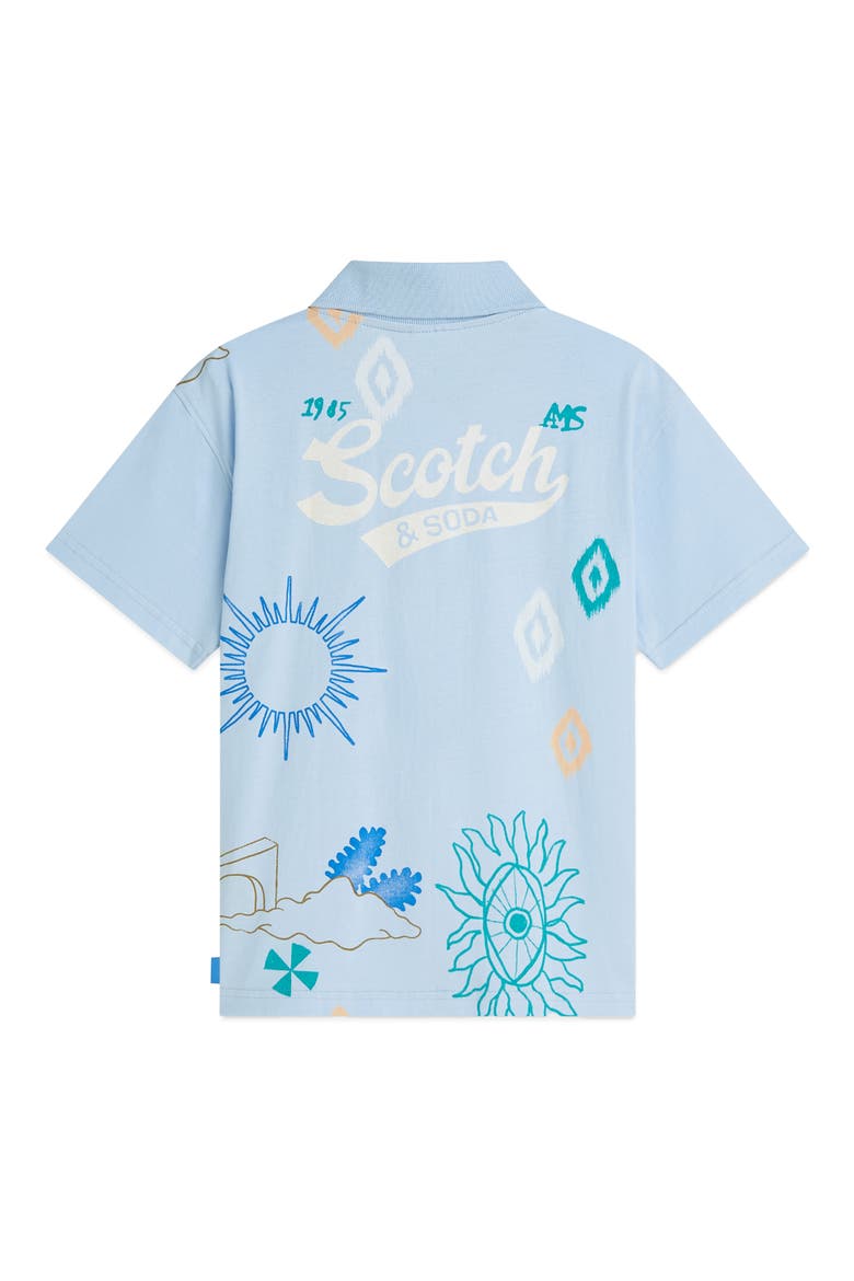 Kids' Relaxed Fit Graphic Polo, Alternate, color, WINDSURFER