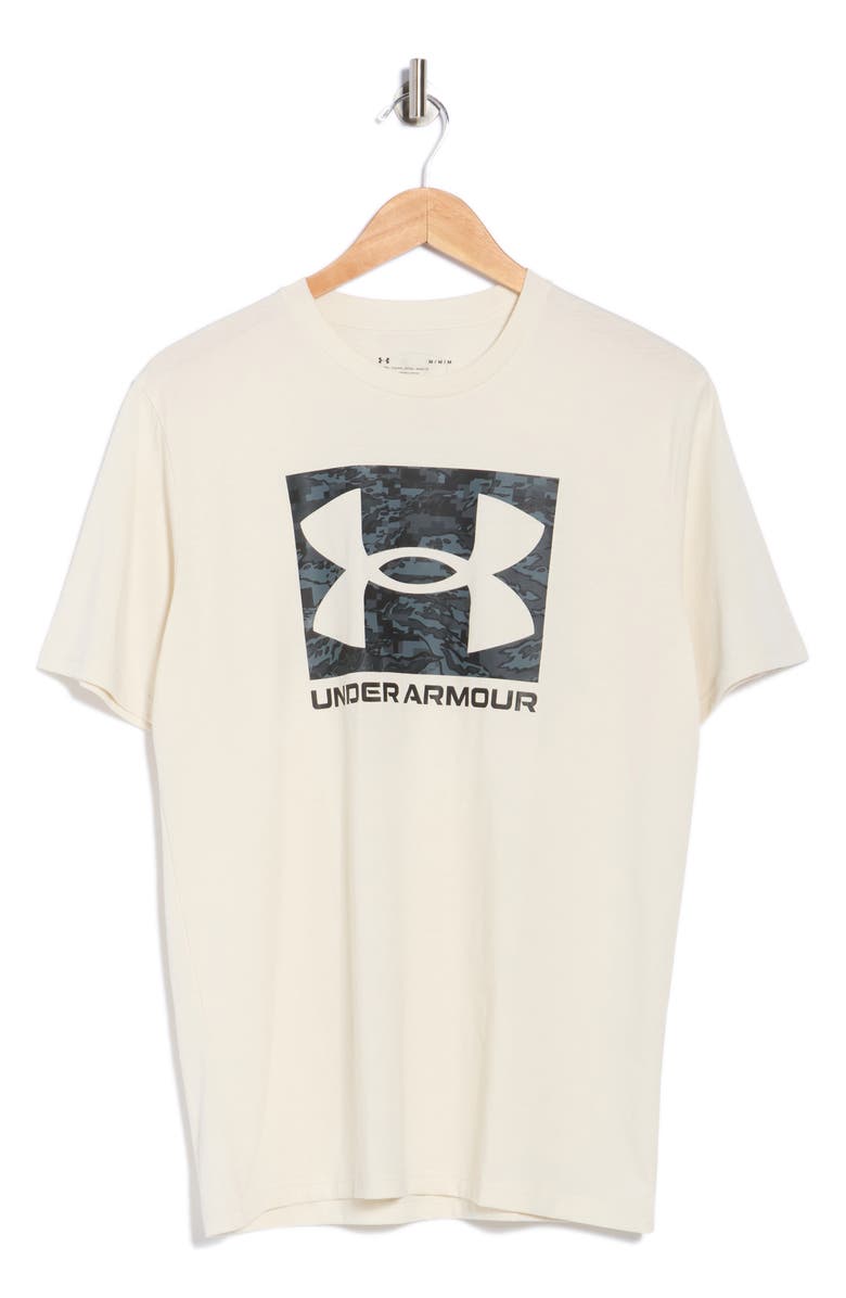 Under Armour ABC Camo Box Logo Graphic Tee, Alternate, color, Stone / / Black