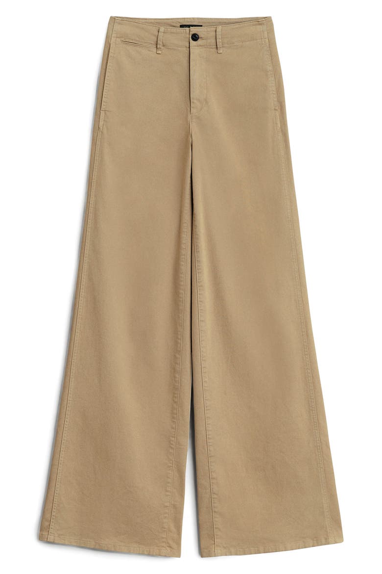 Sofie High Waist Wide Leg Chino Pants, Alternate, color, KHAKI