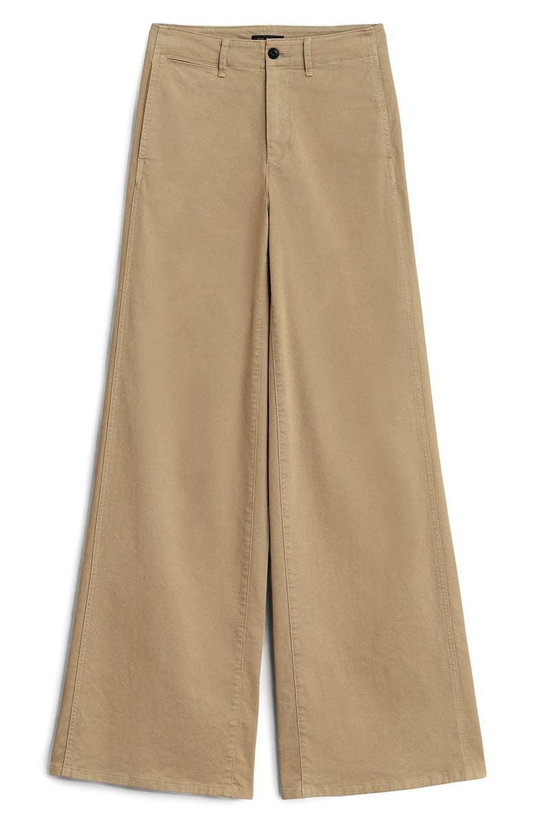 rag & bone Sofie High Waist Wide Leg Chino Pants, Alternate, color, Khaki