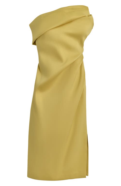 Donna Karan New York Strapless Sheath Dress In Chartreuse