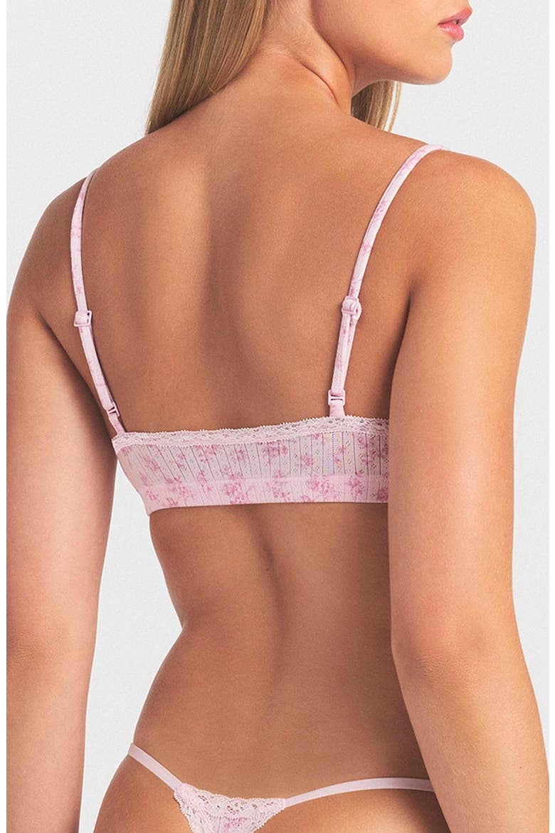 Pointelle Scoop Bralette, Alternate, color, BLOOM DAINTY FLORAL