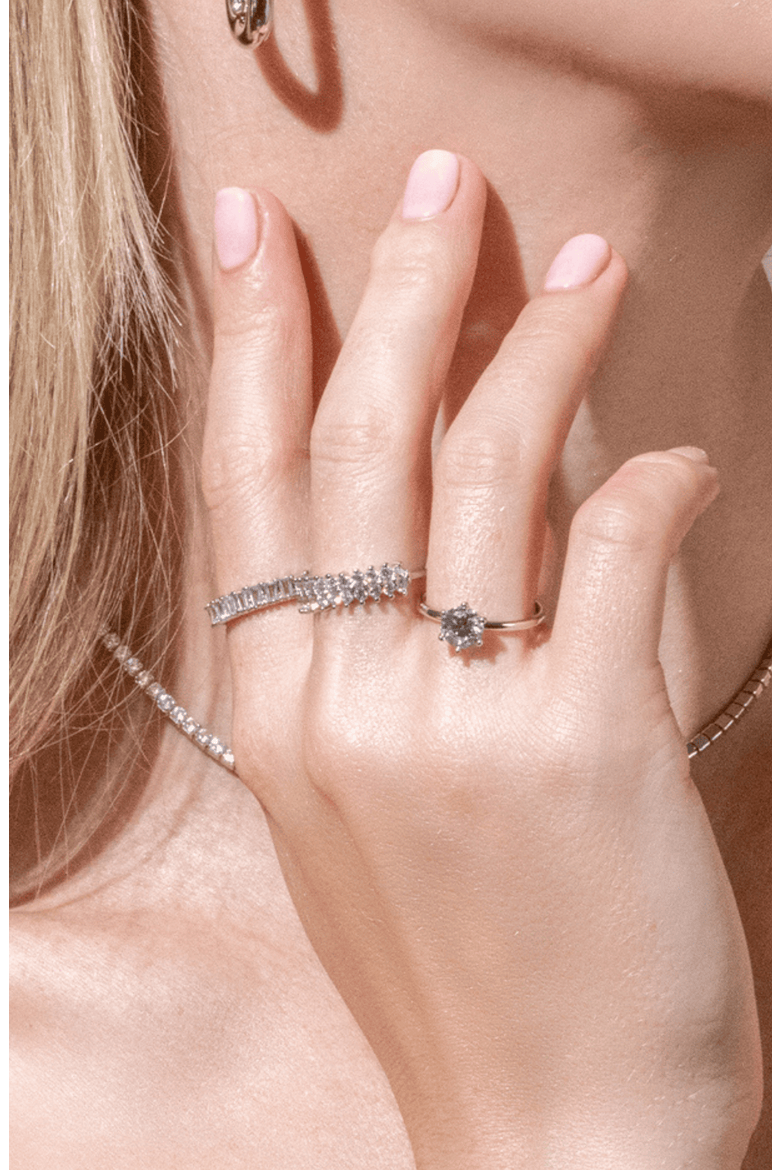 Cassie Band Ring, Size 7 Gift Idea, Alternate, color, Silver