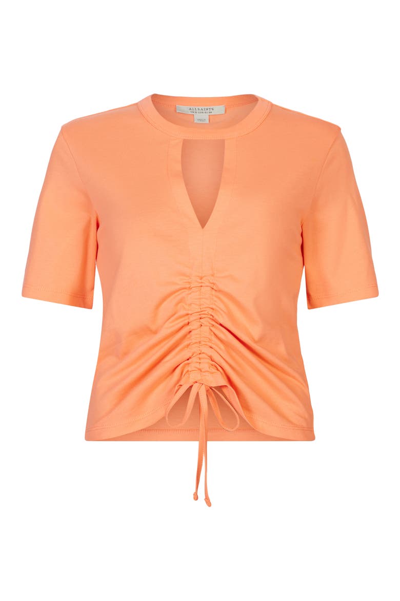 Gigi Center Drawcord T-Shirt, Alternate, color, FLURO ORANGE