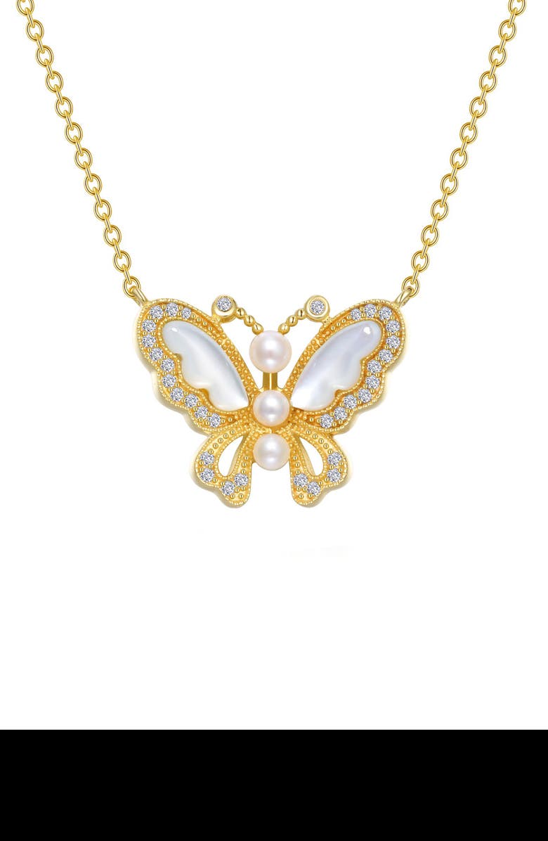 Lafonn Butterfly Pendant Necklace, Main, color, 