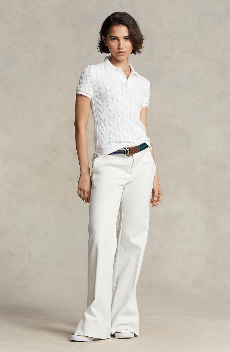 Polo Ralph Lauren Cable Stitch Polo Sweater, Alternate, color,