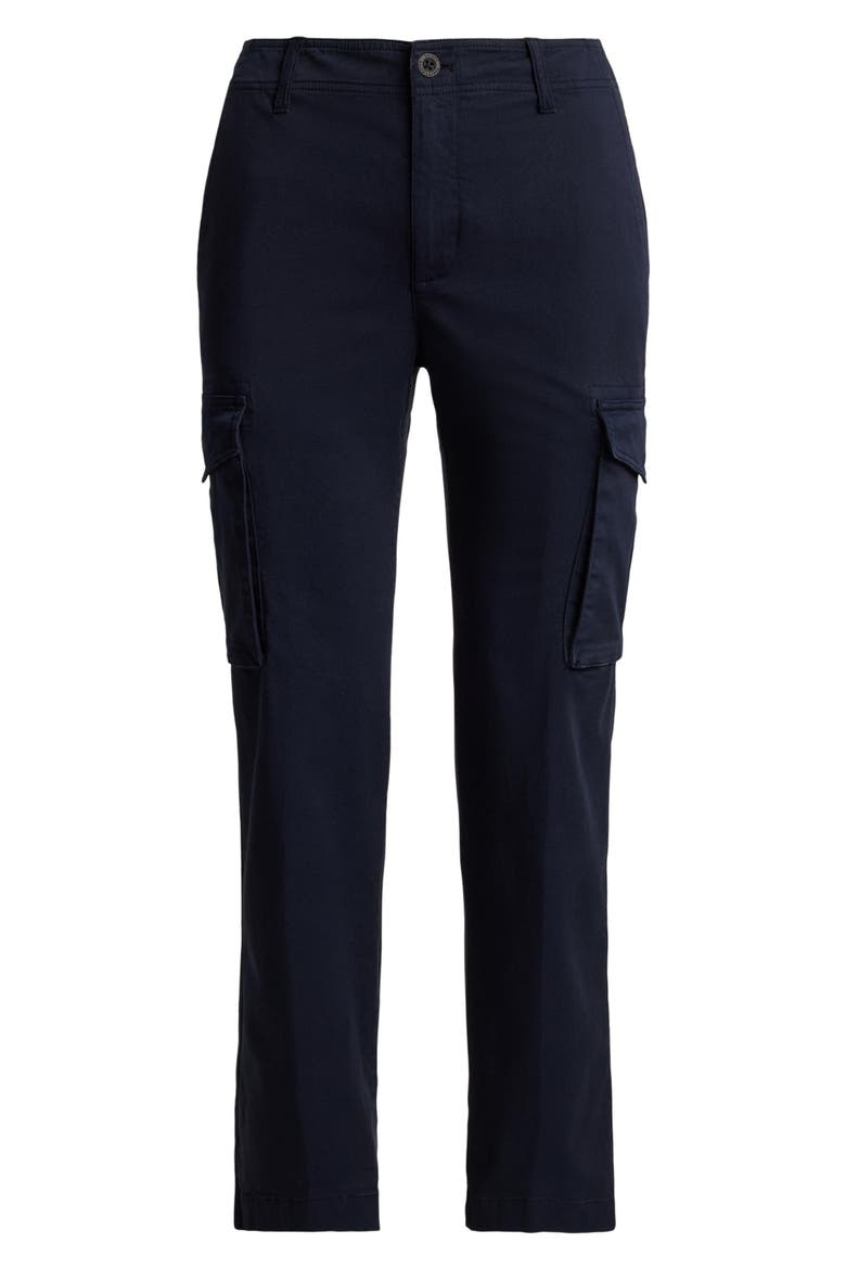Crop Straight Leg Cargo Pants, Alternate, color, LAUREN NAVY BLUE