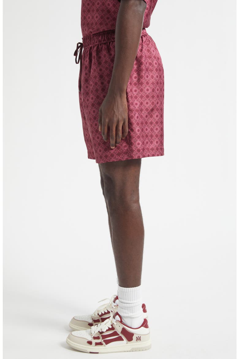 MA Quad Silk Bowling Shorts, Alternate, color, WINE