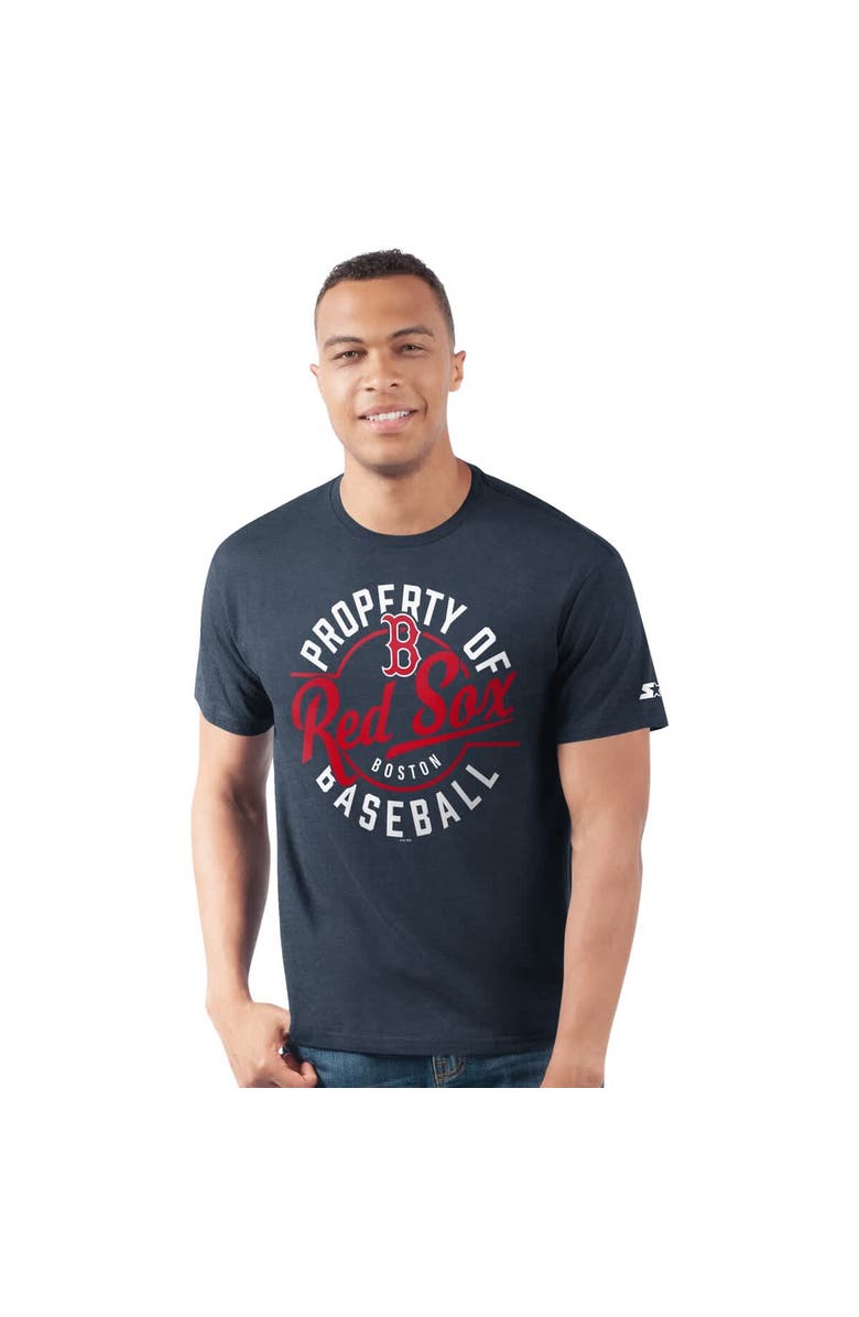 STARTER Men's Starter  Navy Boston Red Sox Prime Time Property Of T-Shirt, Main, color, Navy