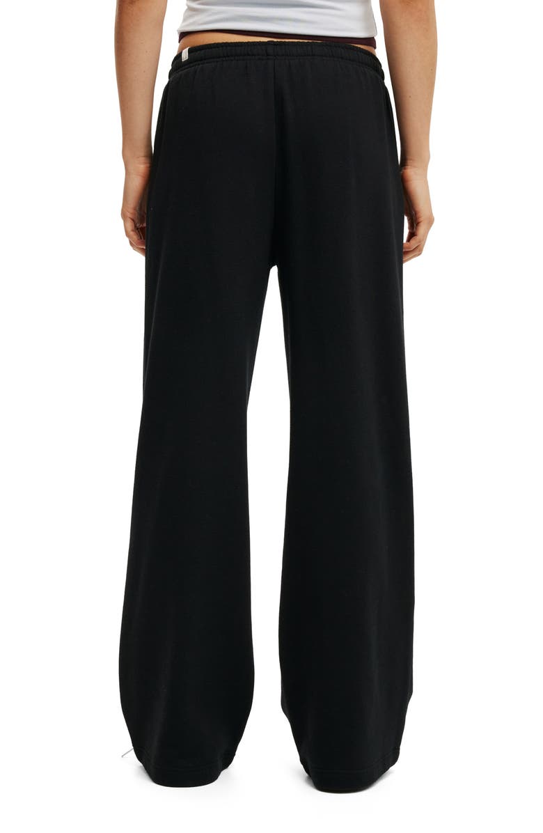Cotton On Women's Wide Leg Sweatpant, Alternate, color, Black