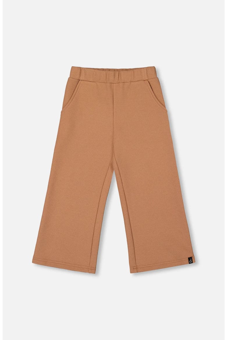 Waffle Flare Leg Pants, Main, color, Brown Caramel