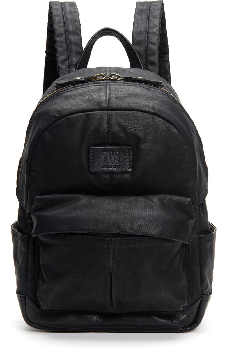 Frye Small Scout Canvas & Leather Backpack, Main, color,