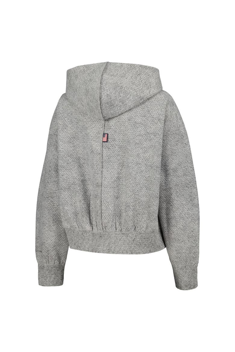 Women's Nike Gray Team USA Media Day Oversized Cropped Hoodie Performance Full-Zip Jacket, Alternate, color, Gray