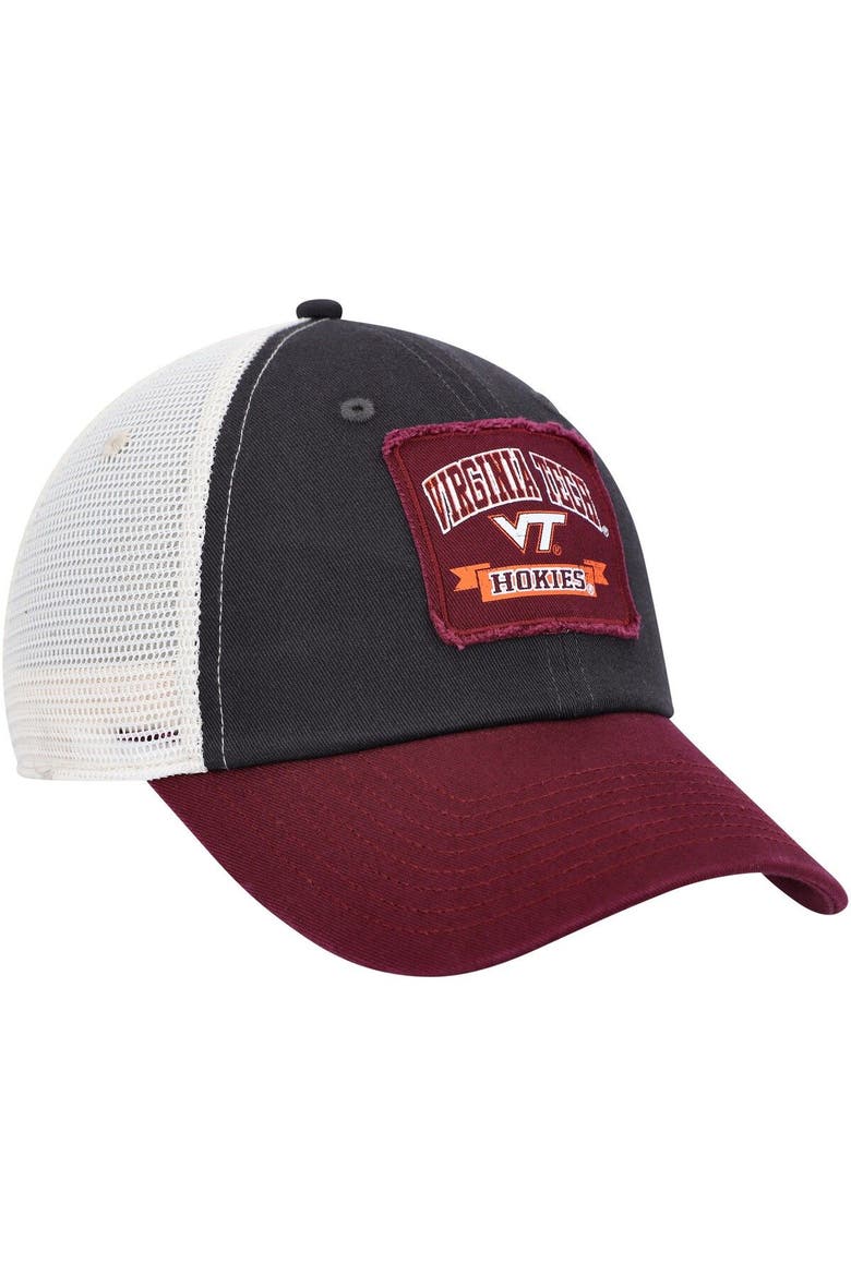 Men's Colosseum  Charcoal Virginia Tech Hokies Objection Snapback Hat, Alternate, color, Charcoal