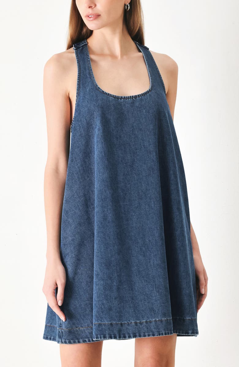 FREEMARKET Denim Minidress, Alternate, color, Indigo