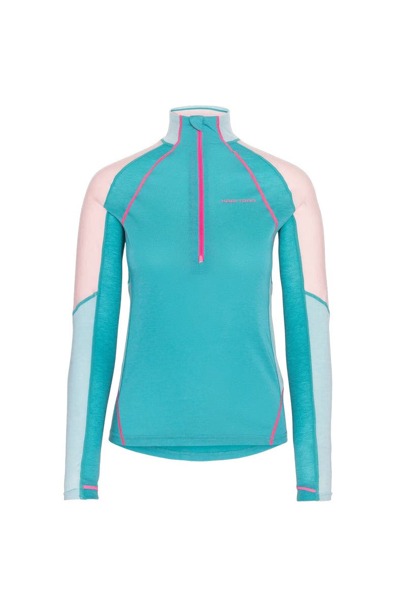 Kari Traa Alma 1/2-Zip Long-Sleeve Baselayer Shirt - Women's, Alternate, color, Blue Lagoon