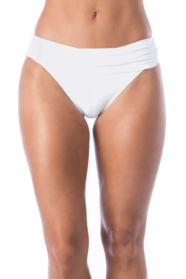 Island Goddess Hipster Bikini Bottoms, Main, color, WHITE