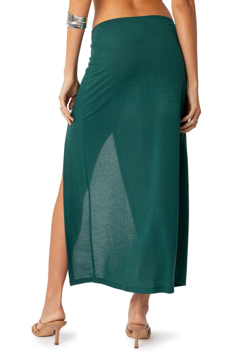 EDIKTED Nyssa Faux Wrap Midi Skirt, Alternate, color, Green