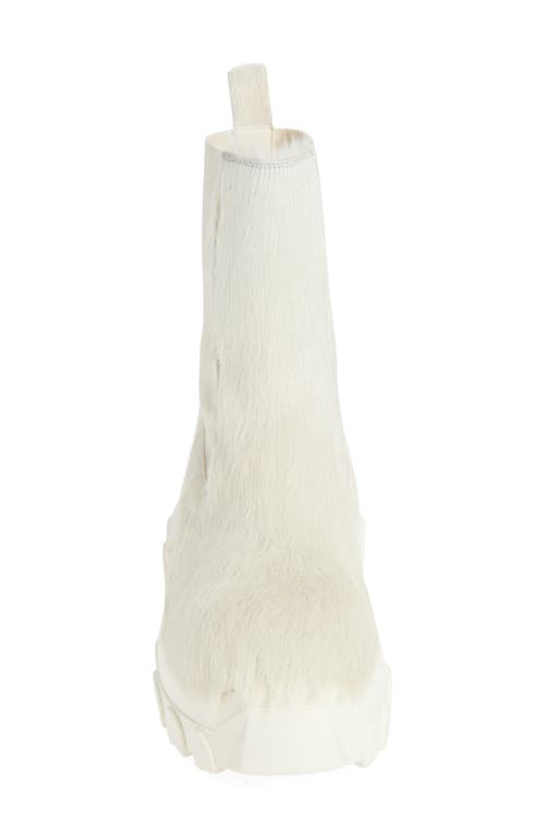 Rick Owens Beatle Bozo Tractor Genuine Calf Hair Chelsea Boot