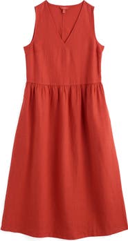 Seasalt Cornwall Lowland Heather Linen Midi Dress
