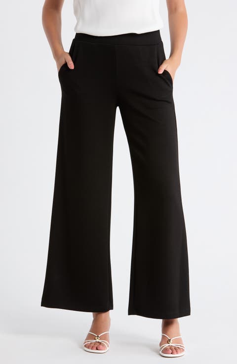 Scuba Knit Crop Wide Leg Pants