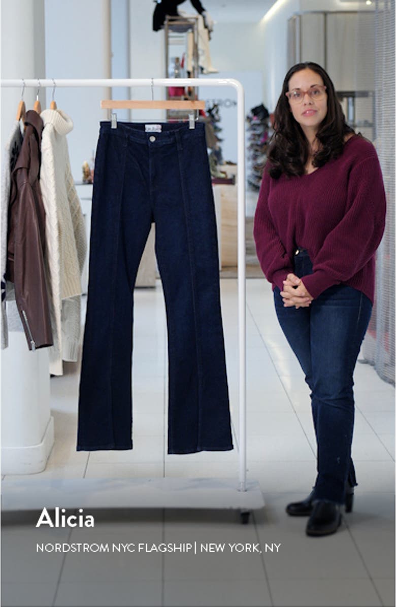 x EmRata Anisten Seamed Flare Jeans, sales video thumbnail
