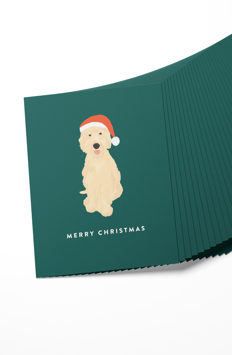 Joy Paper Co. Santa Doodle Christmas Boxed Set of 8 Cards, Alternate, color, Santa Doodle