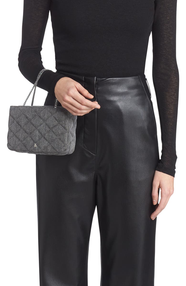 Amina Muaddi Amini Betty Quilted Satin Top Handle Bag, Alternate, color,