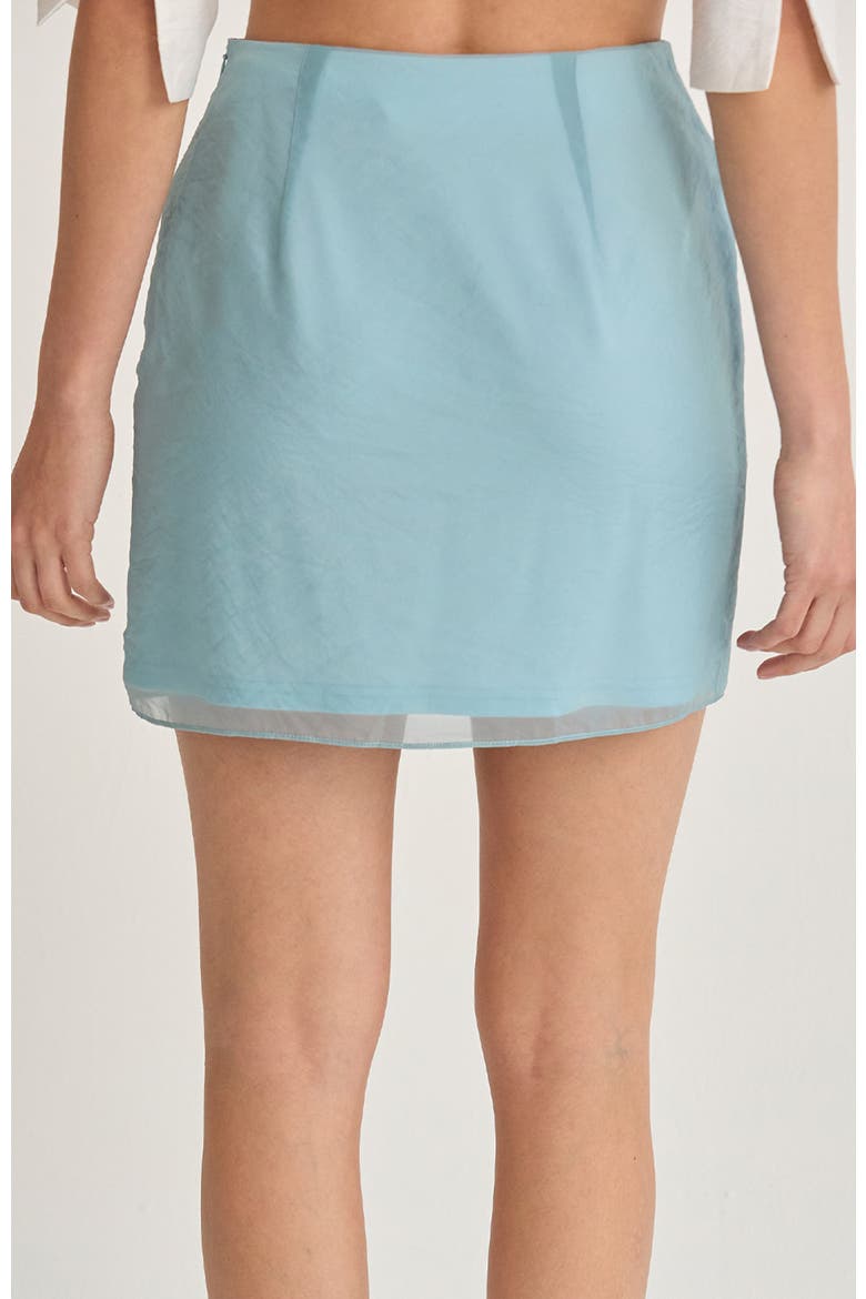 Organza Mini Skirt, Alternate, color, Light Blue