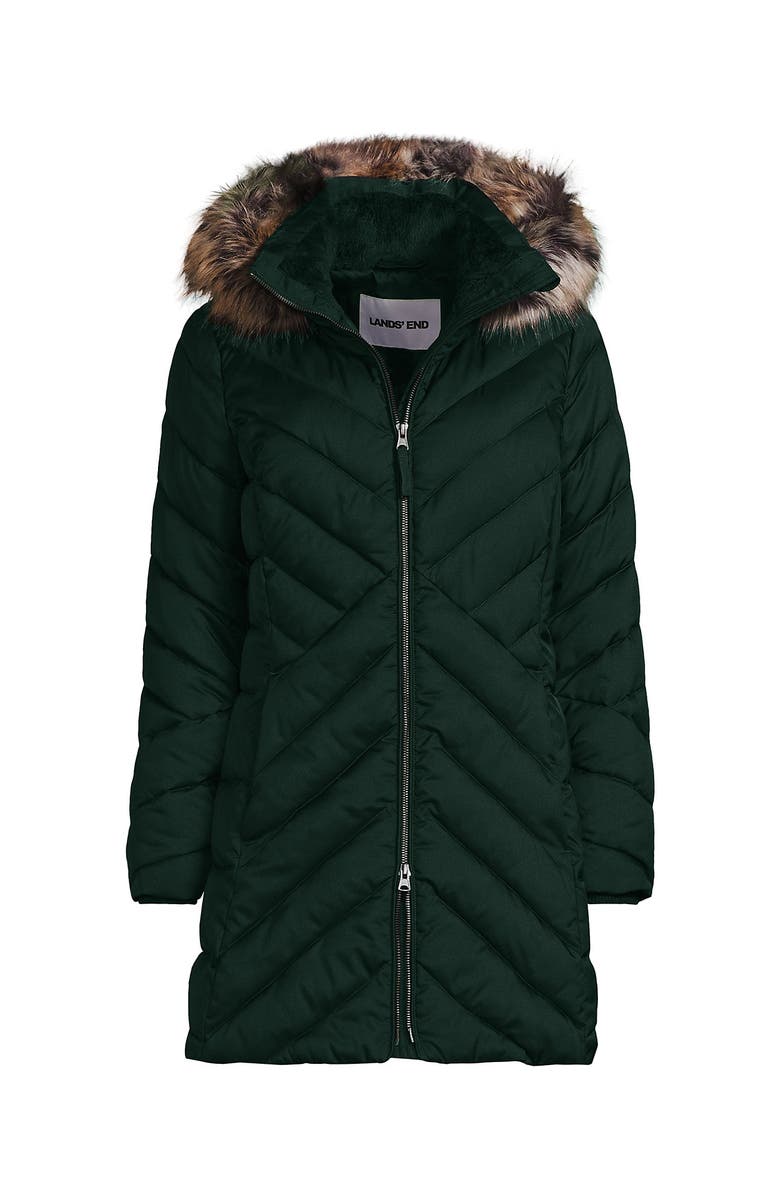 Lands' End Insulated Cozy Fleece Lined Primaloft Coat, Alternate, color, Deep Evergreen