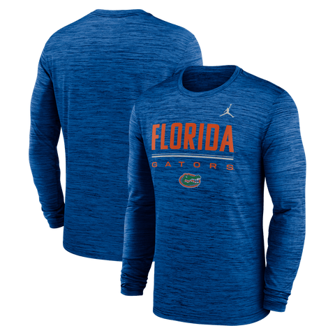 Men's Jordan Brand Royal Florida Gators Sideline Velocity Dri-FIT Long Sleeve T-Shirt