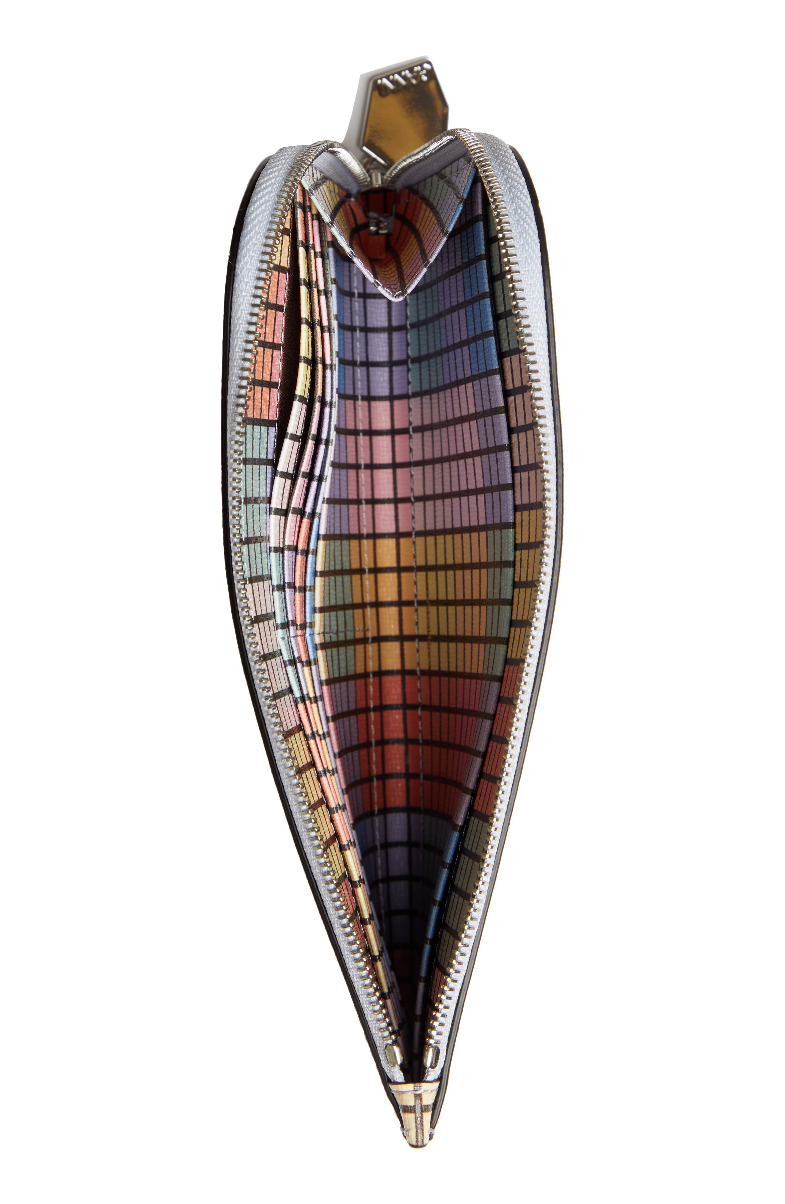 Ganni Print Leather Pouch, Alternate, color, 