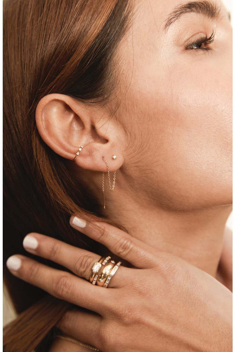 Diamond Threader Earrings, Alternate, color, YELLOW GOLD