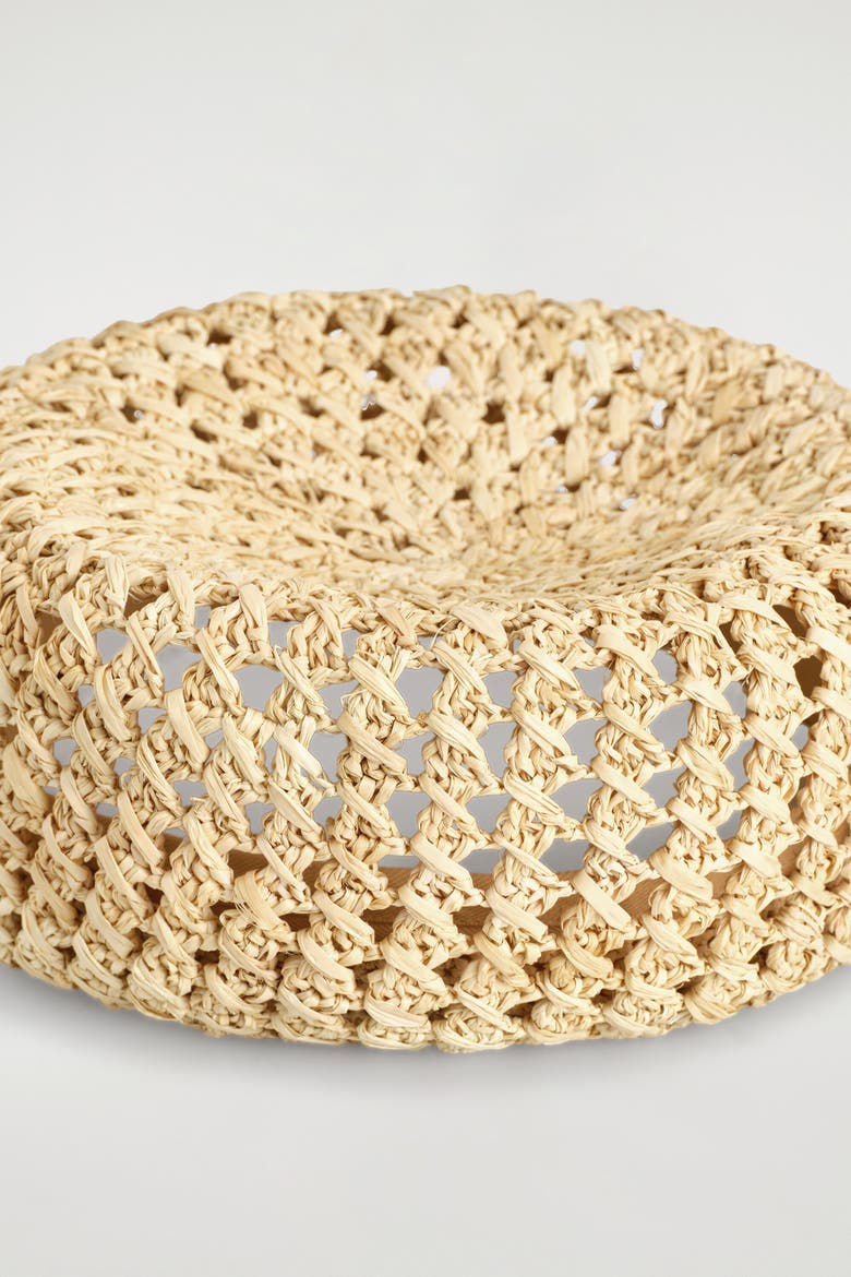 Raffia Beret, Alternate, color, BEIGE