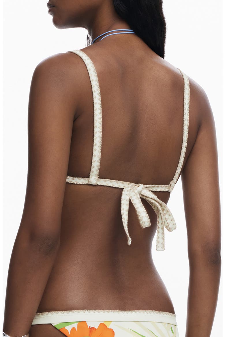 Crochet Trim Bikini Top, Alternate, color, IVORY/ LIGHT BEIGE MULTI