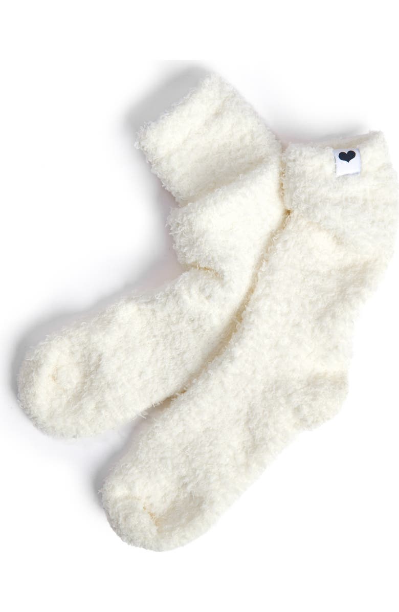 Little Giraffe Dolce Slouchy Lounge Socks, Alternate, color, Cream