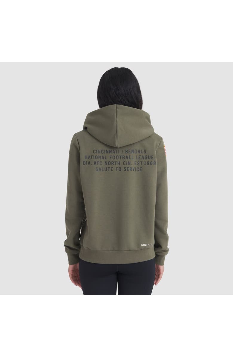 Nike Women's Nike Olive Cincinnati Bengals 2025 Salute to Service Sideline Standard Issue Dri-FIT Hoodie, Alternate, color, Olive