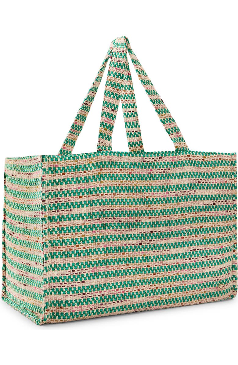 Helen Kaminski Anika Stripe Bouclé Tote, Alternate, color, Jade Multi