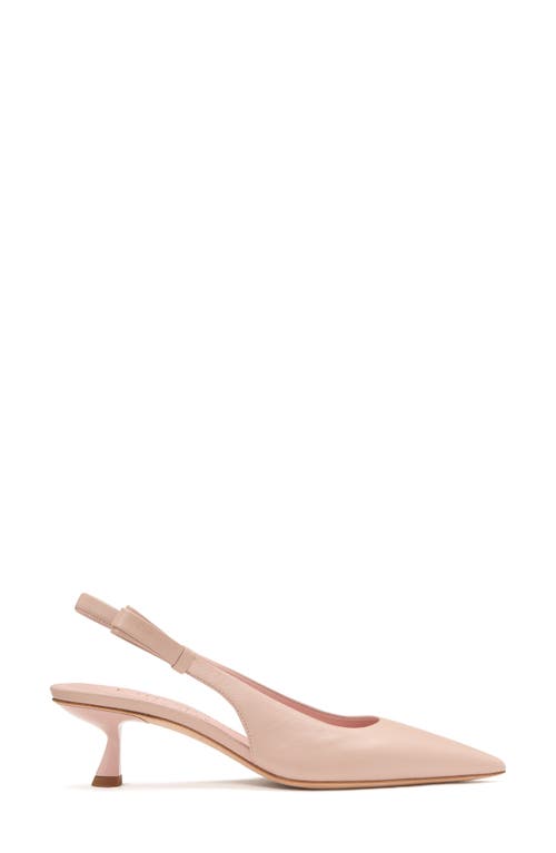 Kate Spade New York Riley Slingback Pointed Toe Kitten Heel Pump In Pale Vellum