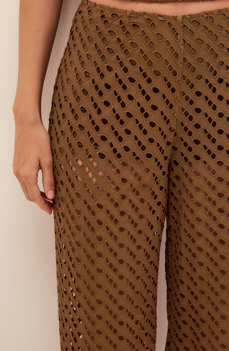 ViX Paula Hermanny Venice Wide Leg Cotton Cover-Up Pants, Alternate, color,