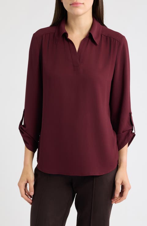 Roll-Tab Cuff Top