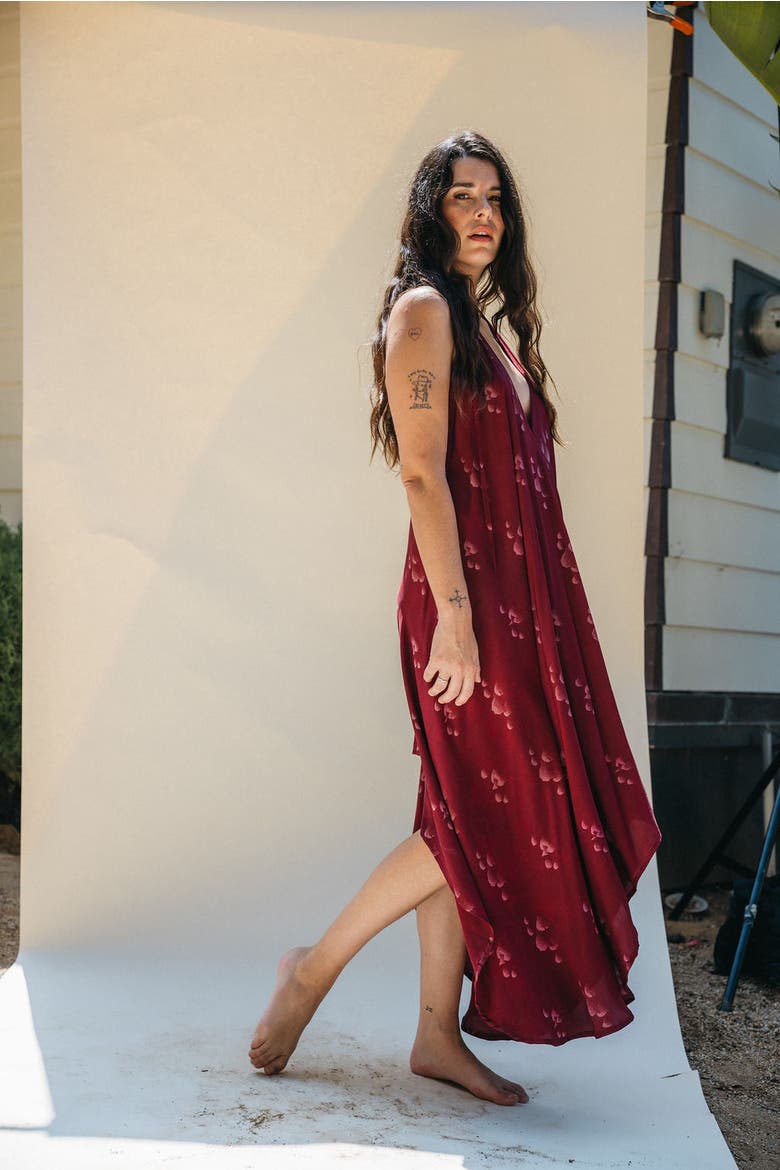 Classic Silk Dress Adler, Alternate, color, Red