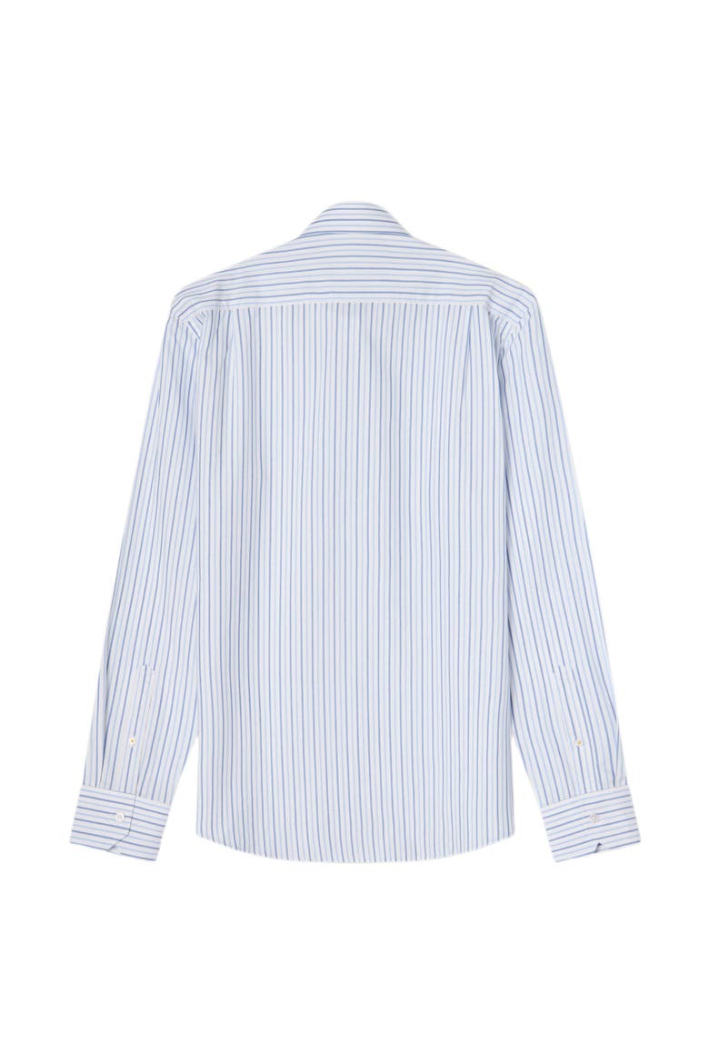 Reynolds Ultra Light Weight Brushed Stripe Shirt, Alternate, color, Light Blue Multi