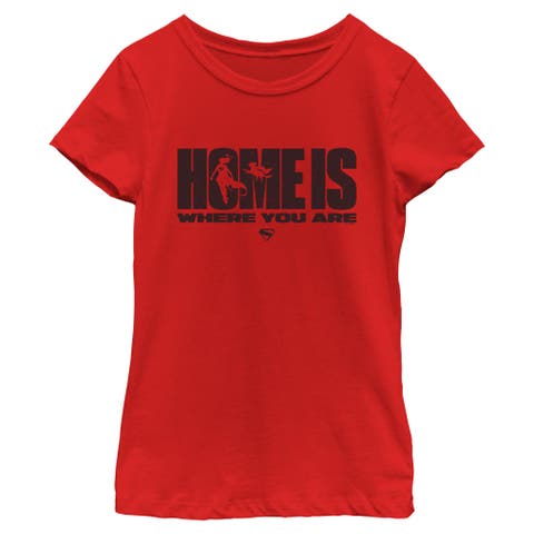 Girls Supergirl Home Is Where You Are T Shirt
