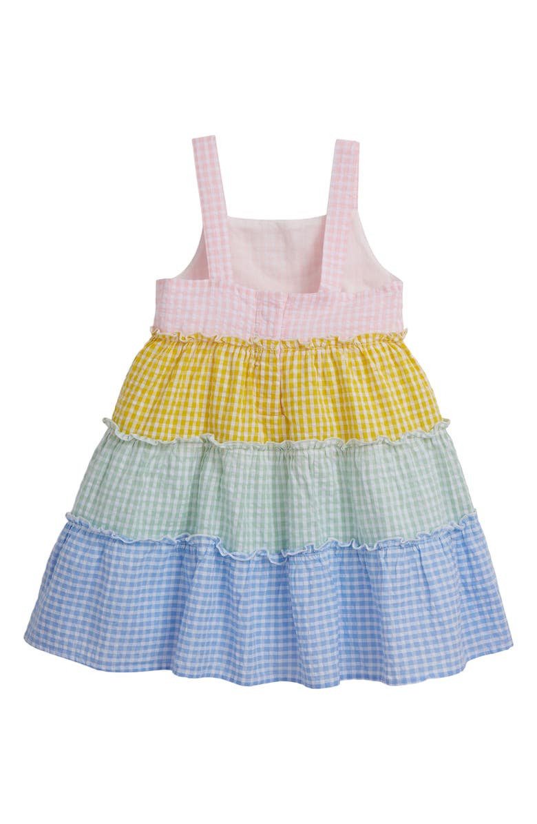 Magnetic Me Kids' Gingham Colorblock Tiered Sundress, Alternate, color, 