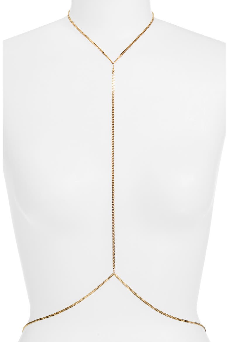 Cable Body Chain, Main, color, GOLD