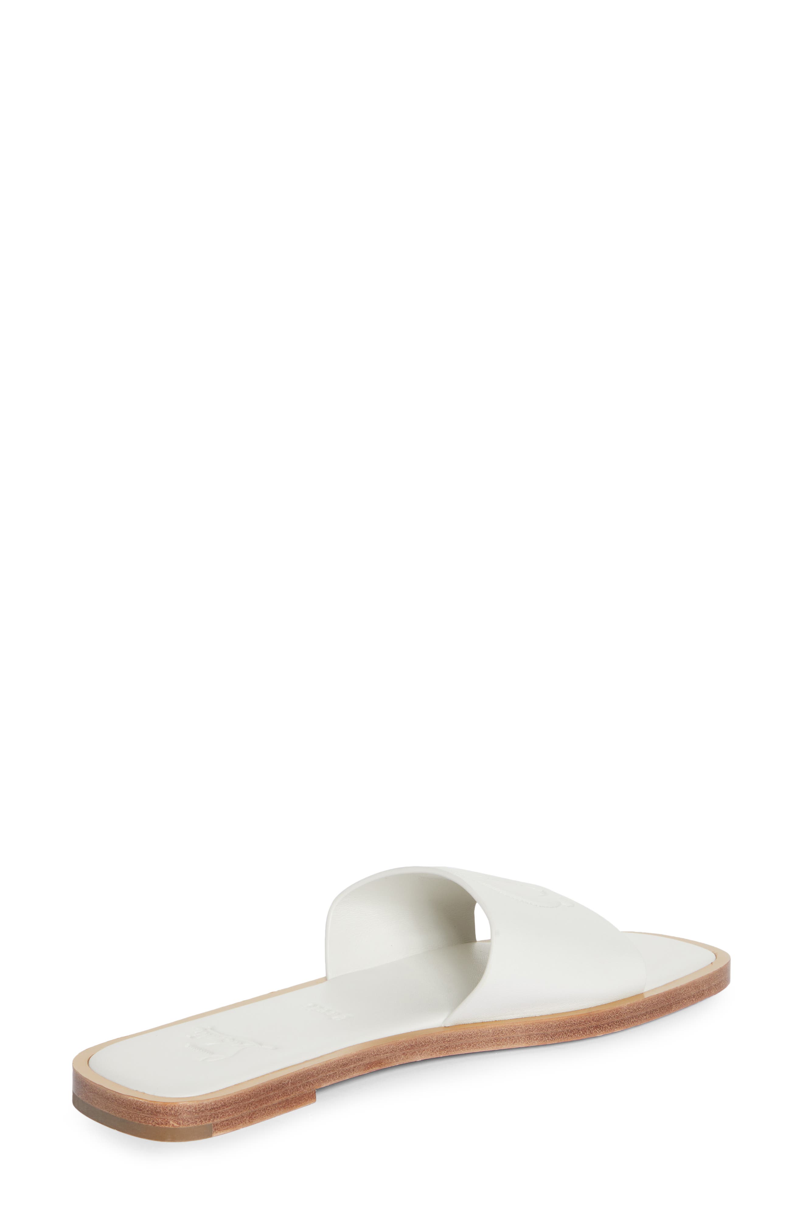CL Logo Slide Sandal, Alternate, color, WHITE