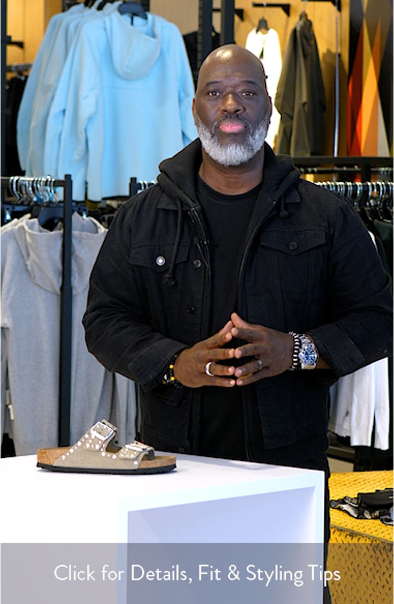 Arizona Rivets Studded Slide Sandal, sales video thumbnail